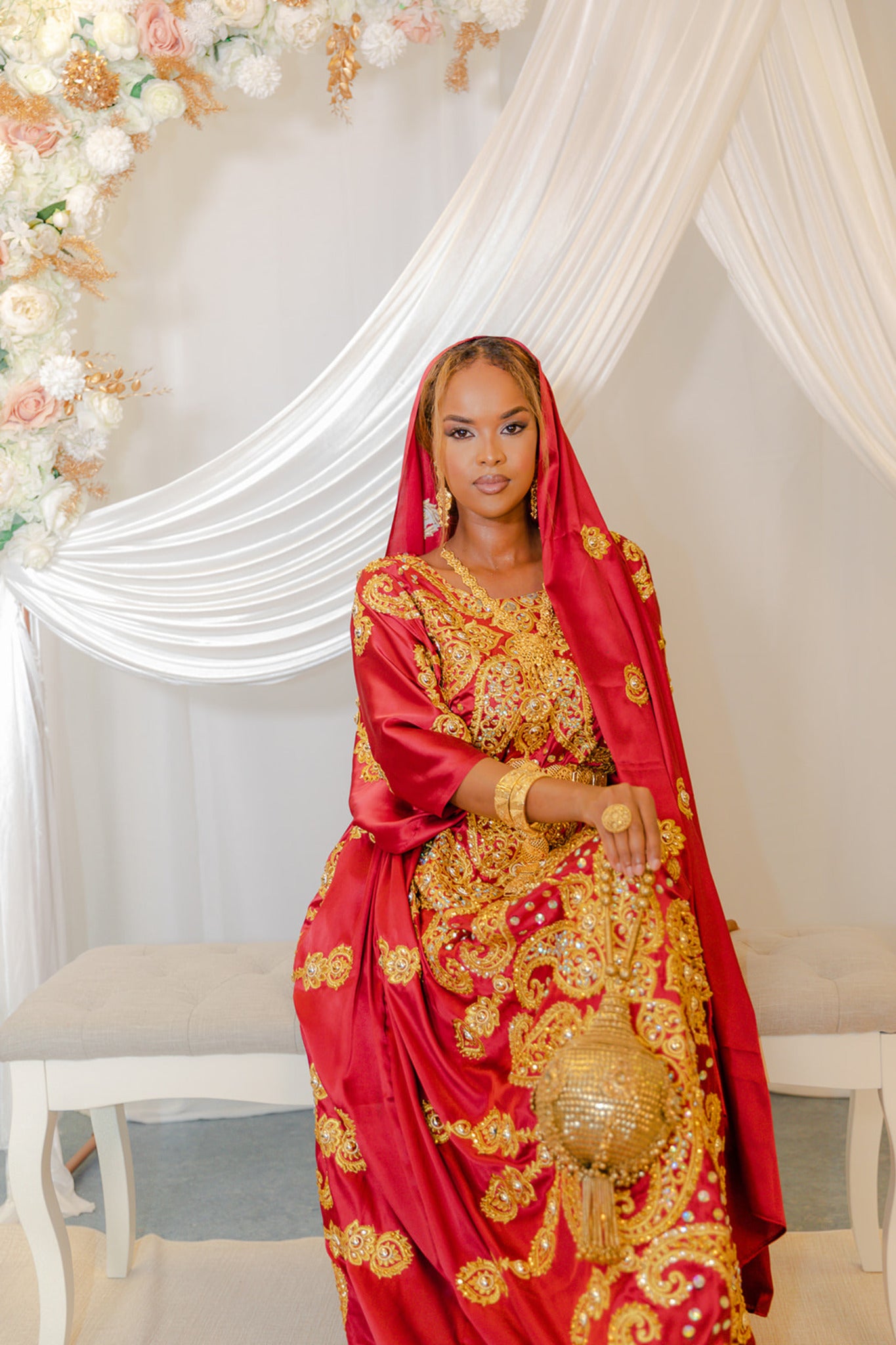 Marwa Bridal Dirac, Red – Hiddo Wear