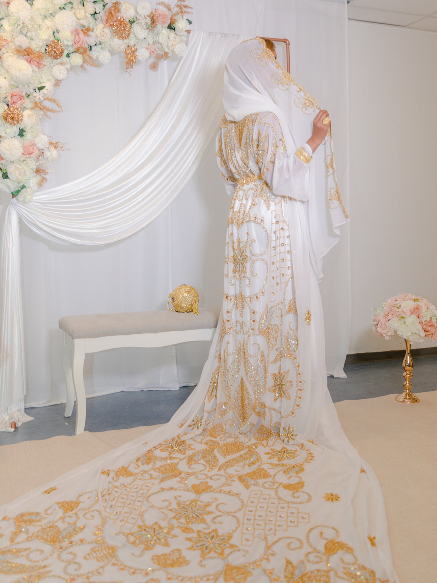 Safa Bridal Dirac, White