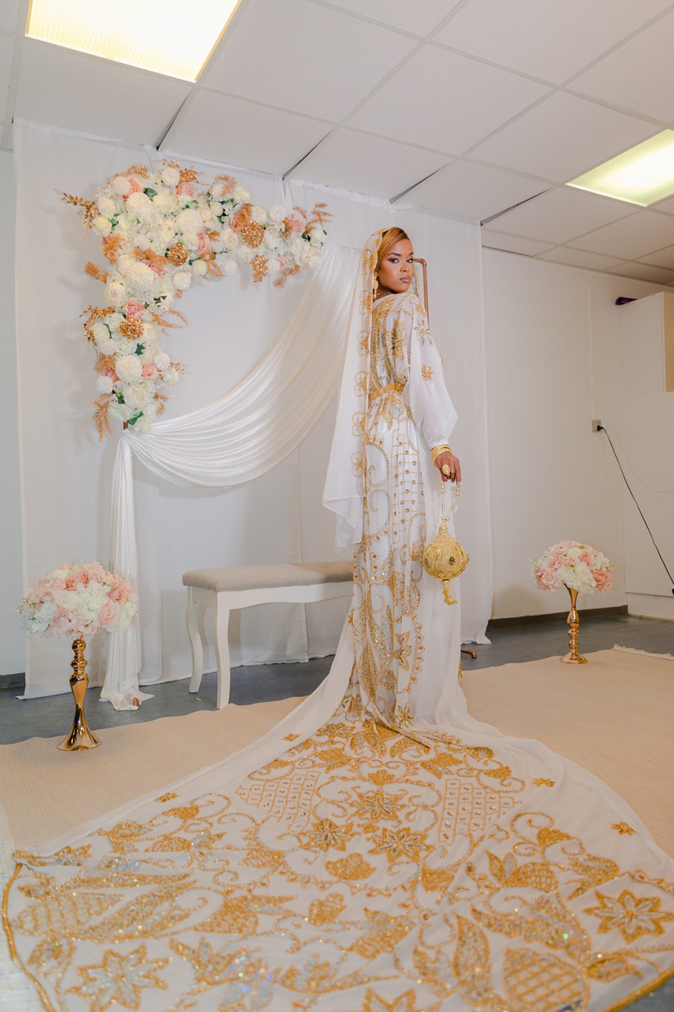 Safa Bridal Dirac, White