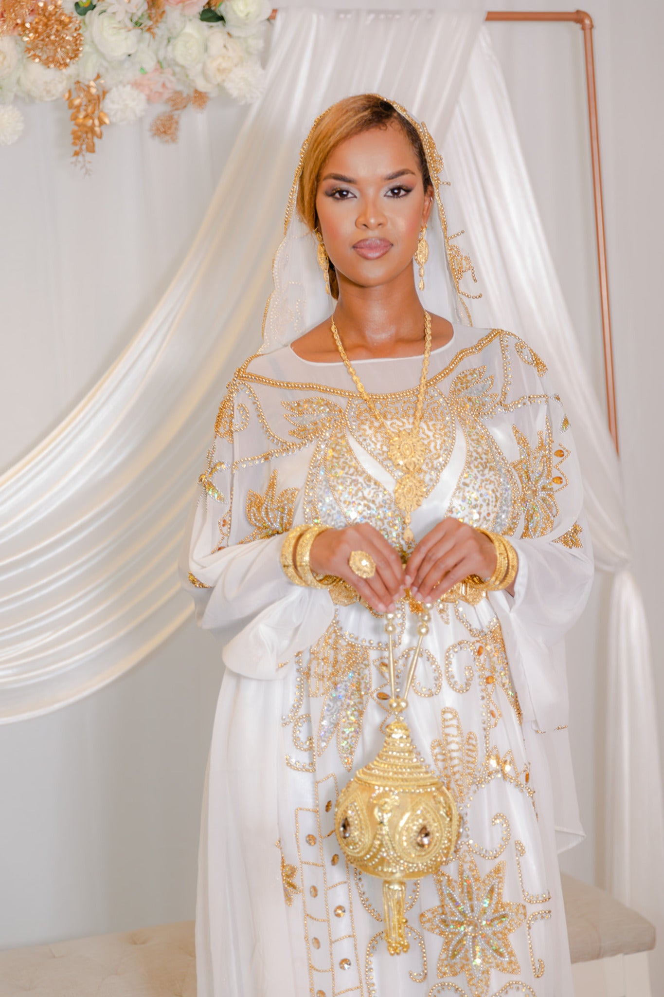 Safa Bridal Dirac, White