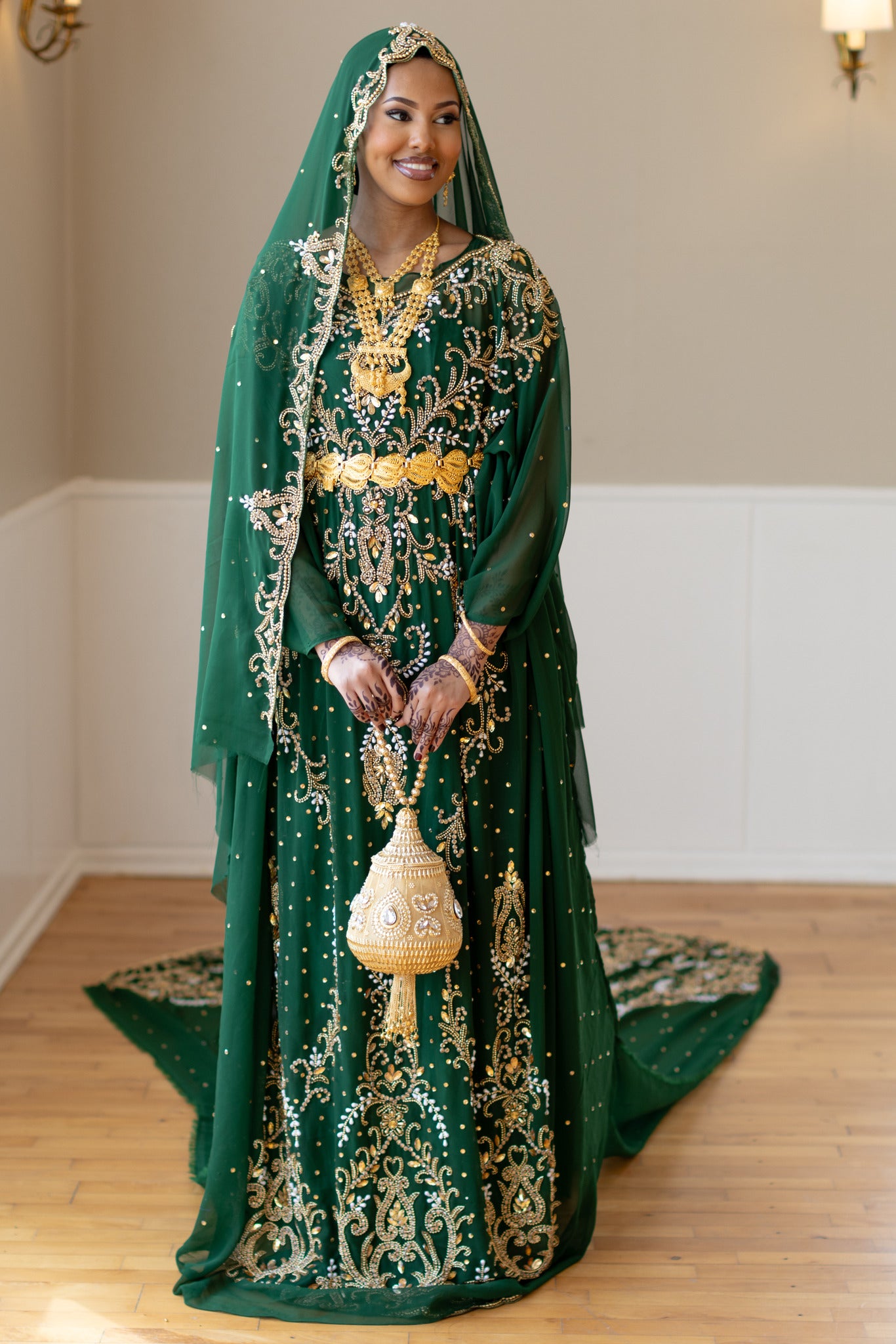Arliyo Bridal Dirac, Emerald green (Riyo Collection)