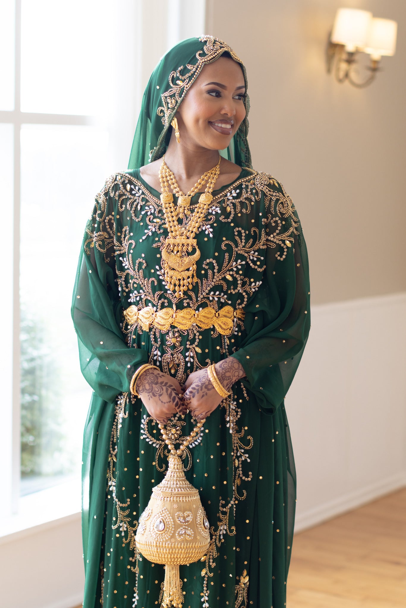 Arliyo Bridal Dirac, Emerald green (Riyo Collection)