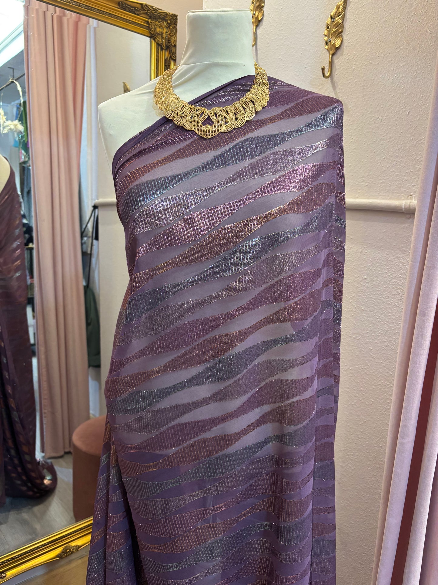 Purple multicolored Fransawi