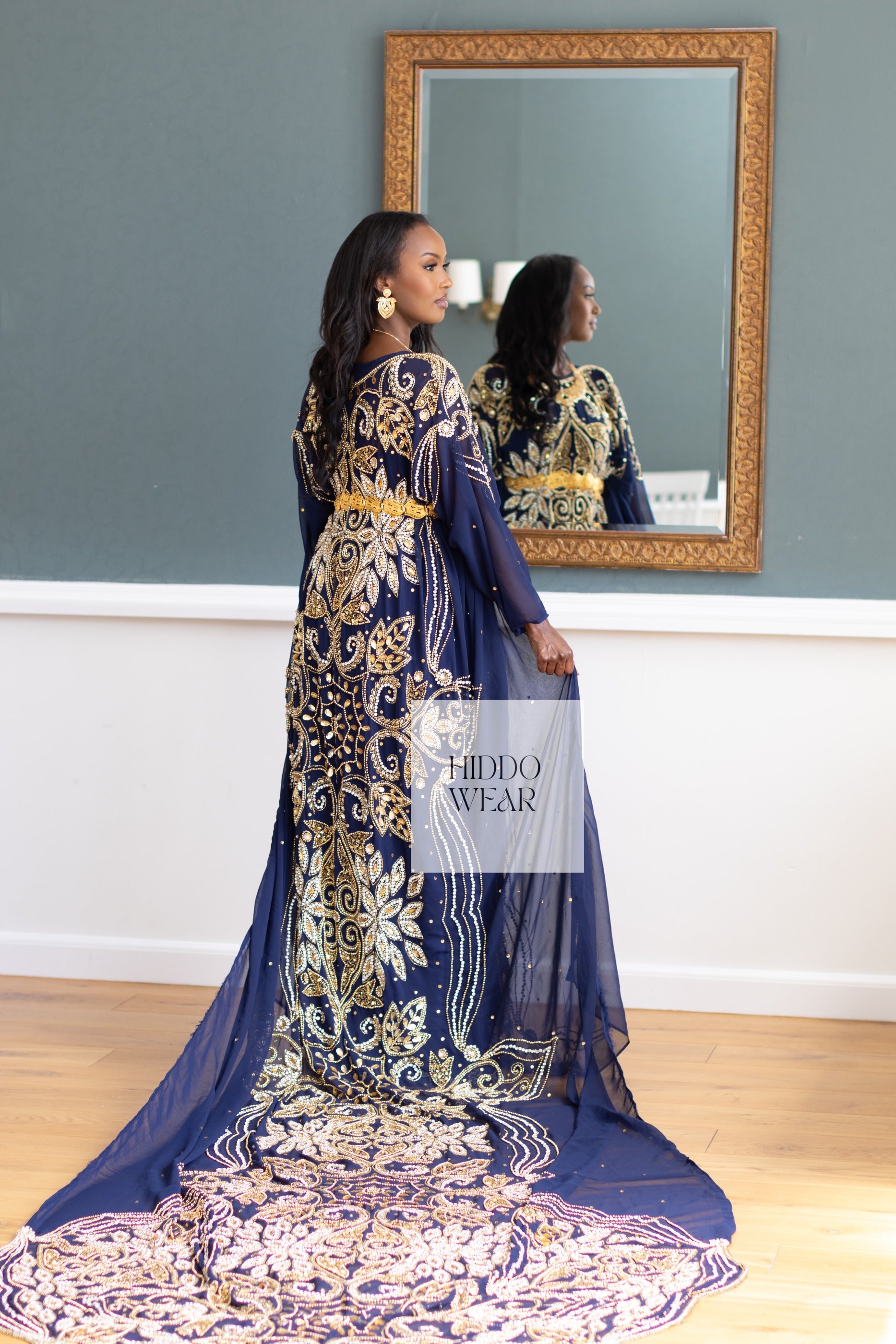 Manal Bridal Dirac, Navy blue (Xariir Collection) Hiddo Wear Manal Bridal Dirac, Navy blue (Xariir Collection) Hiddo Wear
