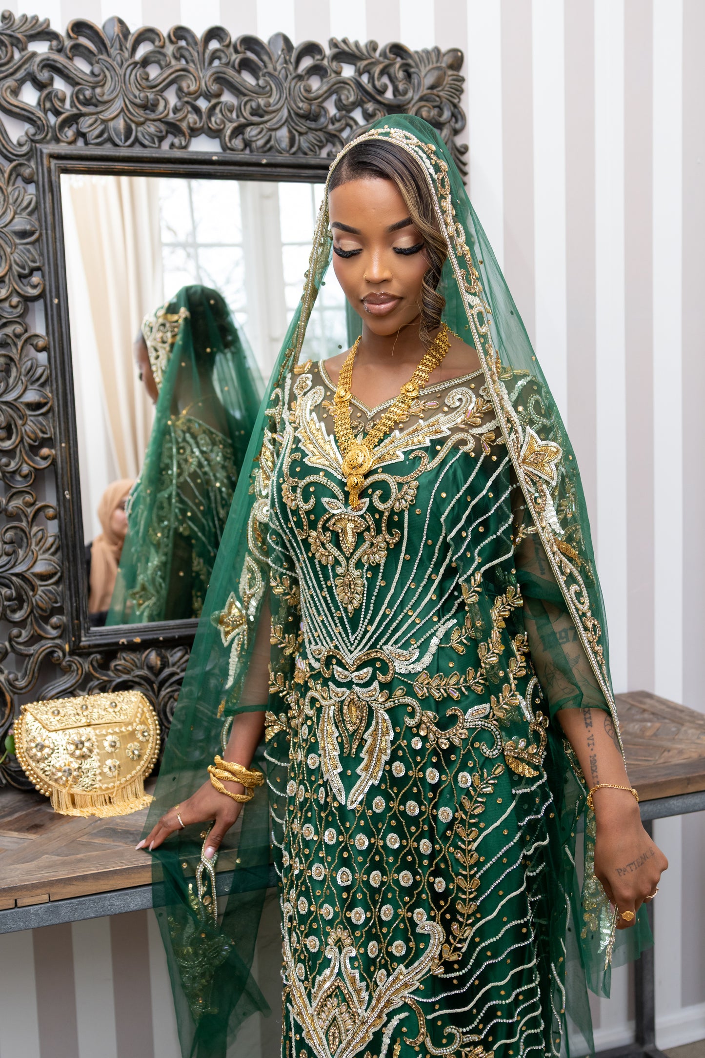 Luul Bridal Dirac, Green (Limaan Collection)