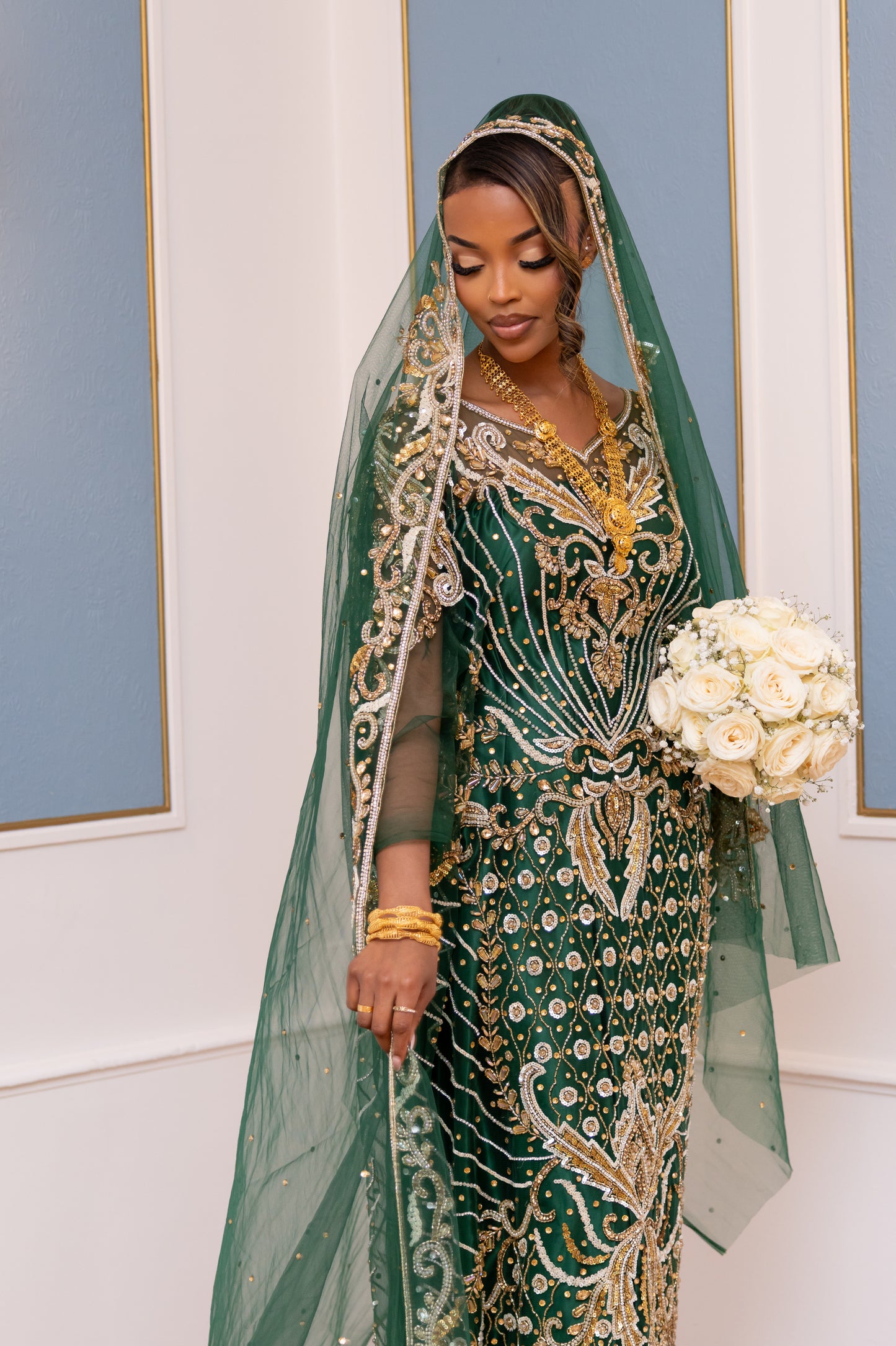 Luul Bridal Dirac, Green (Limaan Collection)