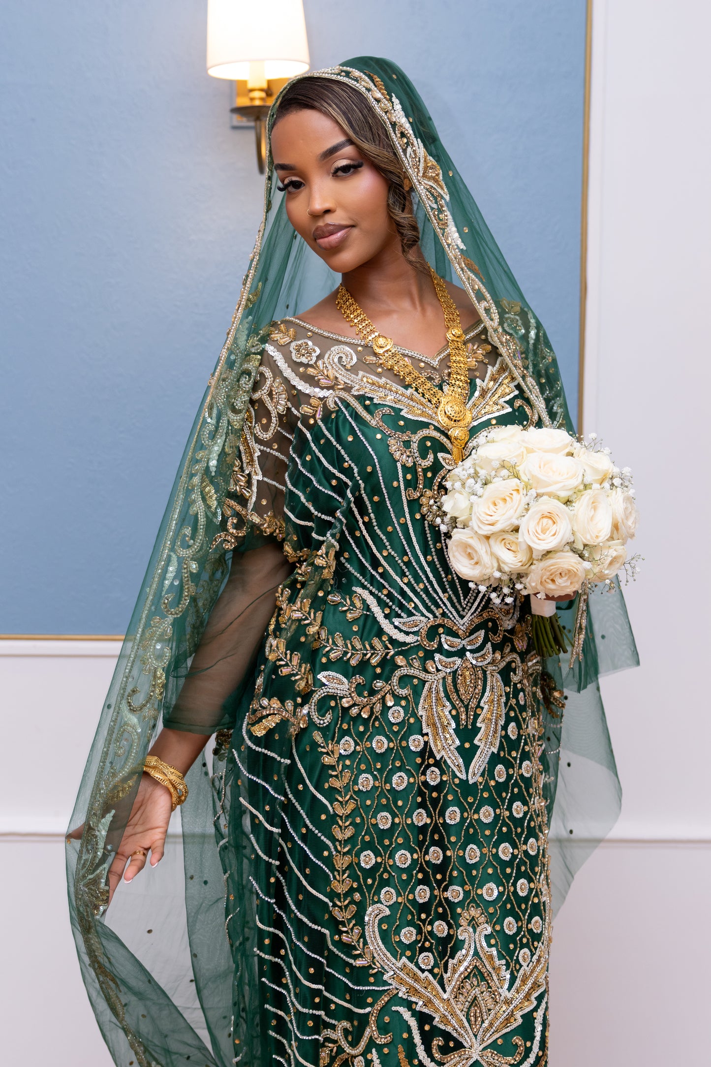 Luul Bridal Dirac, Green (Limaan Collection)