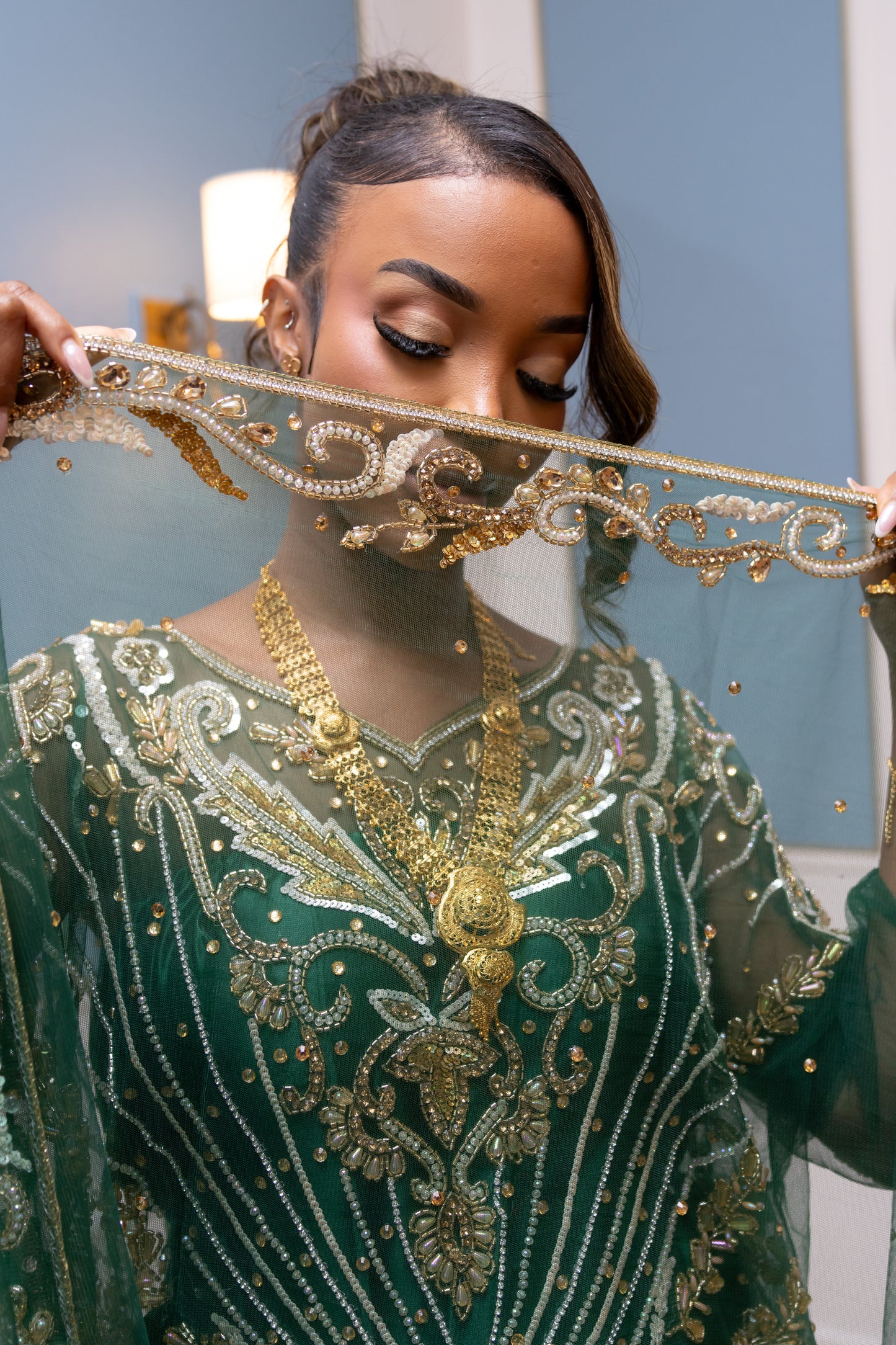 Luul Bridal Dirac, Green (Limaan Collection)