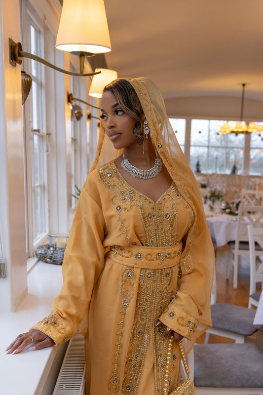 NIKKAH ABAAYA LINA, GOLD