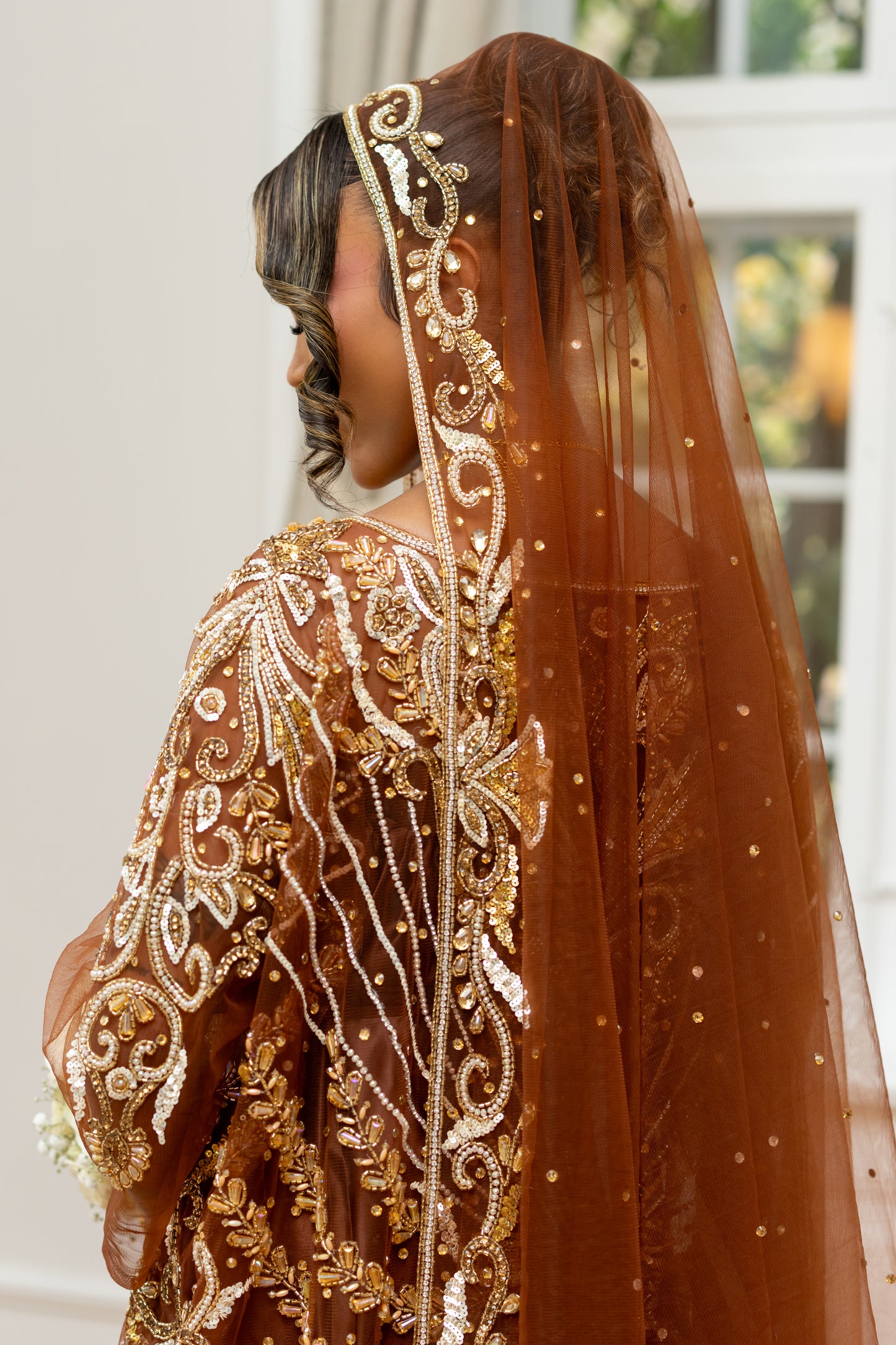 Luul Bridal Dress, Brown (Limaan Collection)