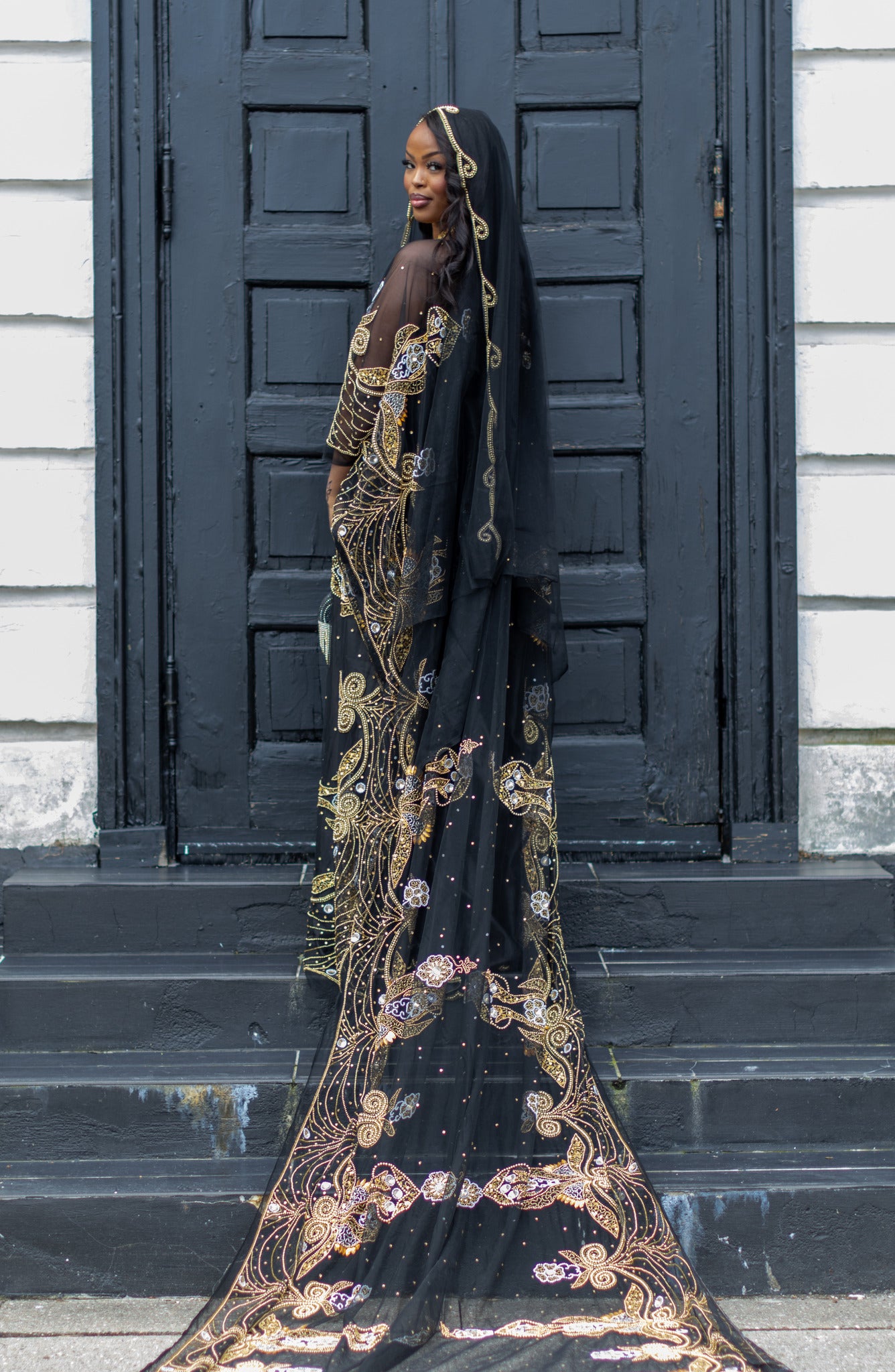 Ruqia Bridal Lace Dirac, Black (Riyo Collection) Hiddo Wear Ruqia Bridal Lace Dirac, Black (Riyo Collection) Hiddo Wear
