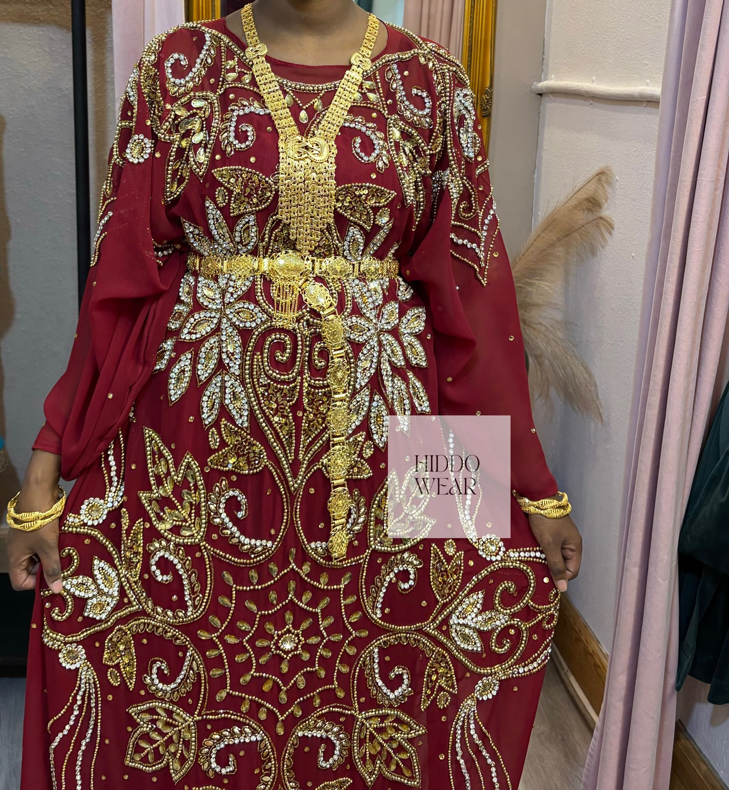 Manal Bridal Dirac, Maroon