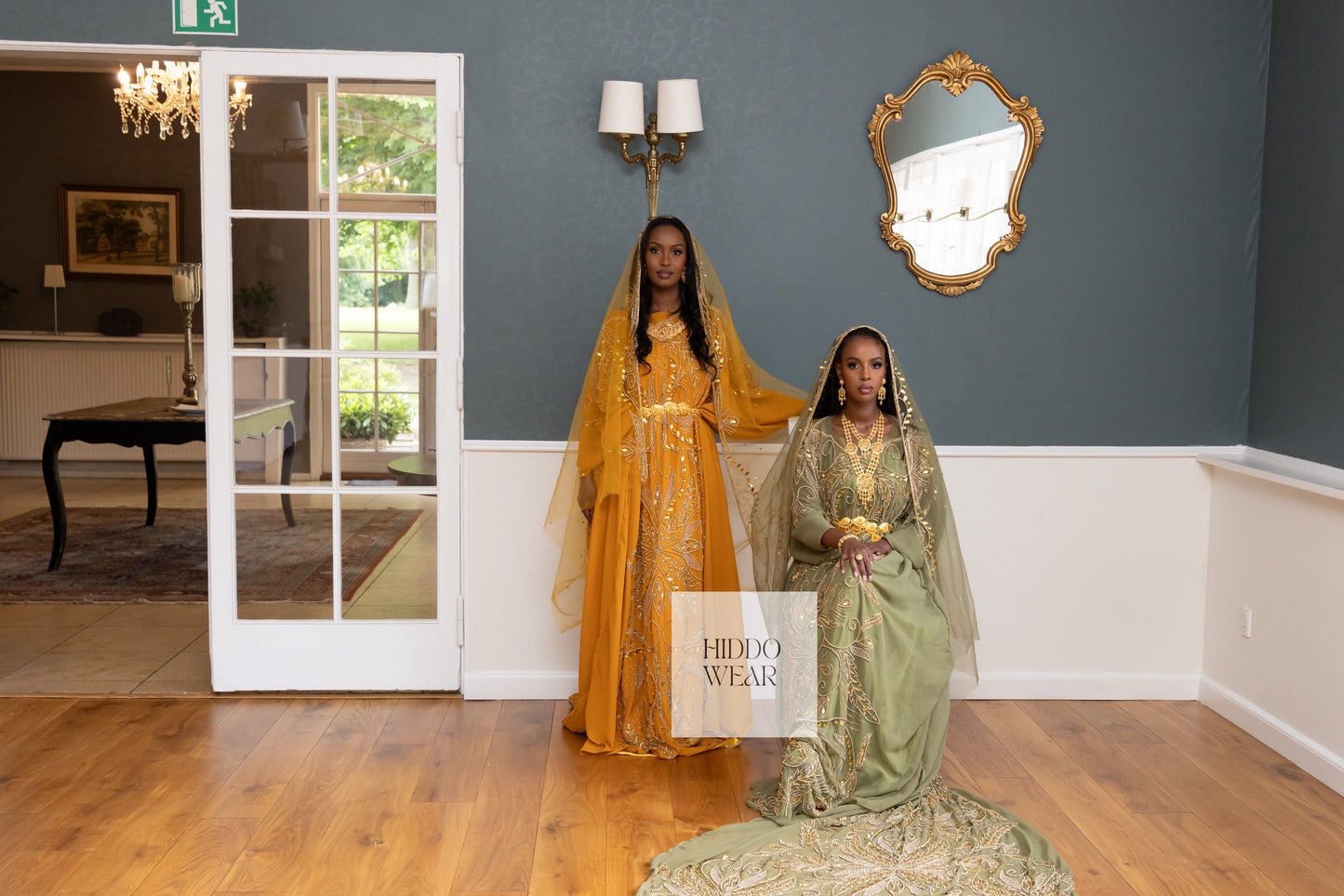 Jasmin Bridal Dirac, Mustard Yellow (Xariir Collection)